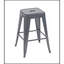 Tabouret à hauteur de comptoir 24 po, ensemble de 2 tabourets de bar en métal sans dossier, non empilable, amovible et facile à assembler, permettant d'économiser de l'espace pour un îlot de cuisine / bar / café / salle à manger (gris)-619615427-619615432-619615435