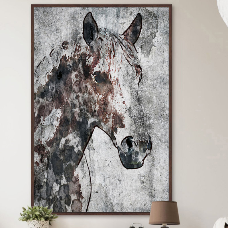 « ranche cheval » par irena orlov floater, reproduction d’art sur toile encadrée, H 45 po x l 30 po x P 1,5 po