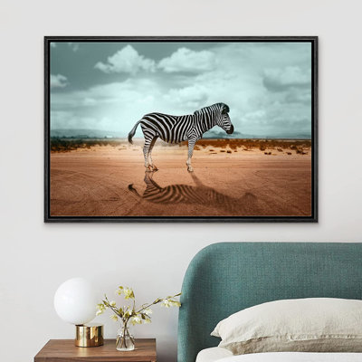 " Vibrant African Sahara Zebra Landscape "