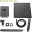 Douche de plafond double - trousse de fonction de soupape en acier inoxydable bronze huilé 360 ajustable équilibré