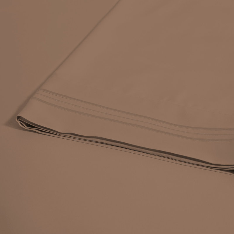 Ensemble de draps en micro-fibre, Marron, Ensemble de draps pour grand lit + drap-housse + t