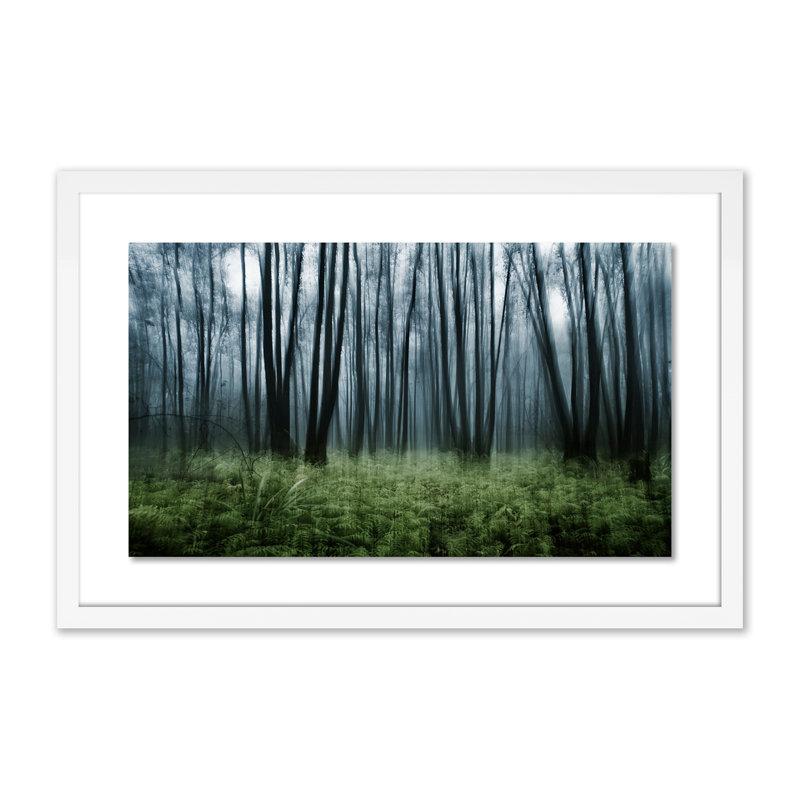 Eerie Trees IV Print by Jakob Wagner, 16" H x 24" W x 1.5" D, White