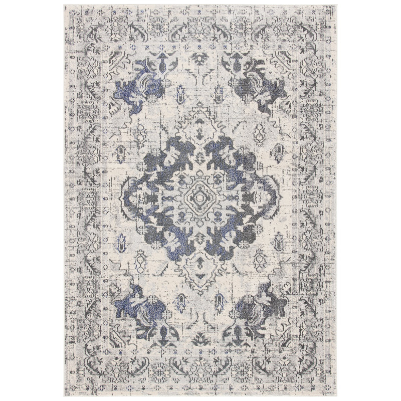 Tapis oriental Almyra, Rectangulaire 3 pi x 5 pi, Grey/Ivory