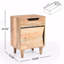 Table de chevet en bois naturel