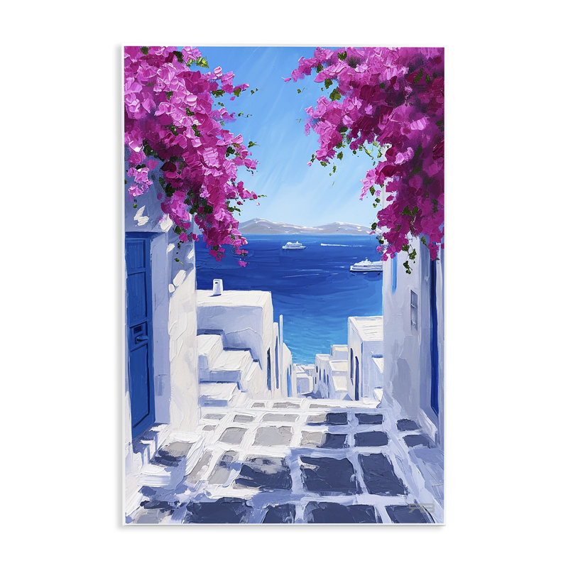 "Coastal Architecture Town", art mural par RB, H 19 po x l 13 po