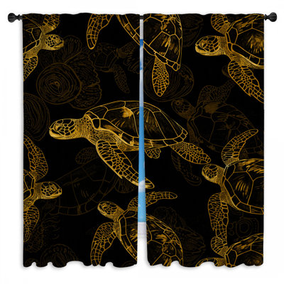 Rideaux de fenêtre Golden Sea Turtles