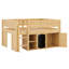 Lit mezzanine avec armoire de rangement et tableau noir-1457341841