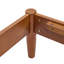 Structure de lit simple Mid Century en bois massif avec support en lattes de bois, brun-1904663216-1904663222