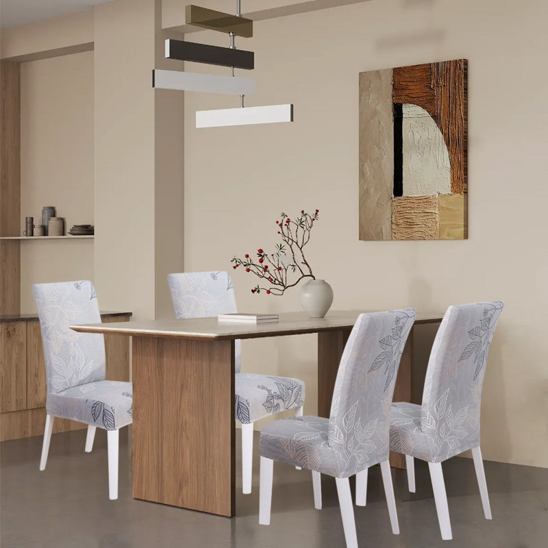 Housses de chaises de salle à manger, housses de chaises extensibles, housse de chaise amovible, lavable et protectrice, ensemble de 6