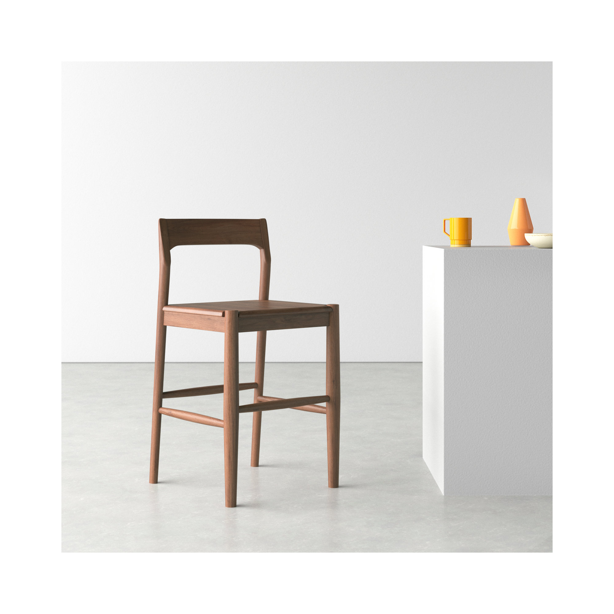 Krieger Bar and Counter Stool, Counter Stool (26" Seat Height), Brown