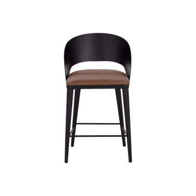 Upholstered Stool with Metal Frame