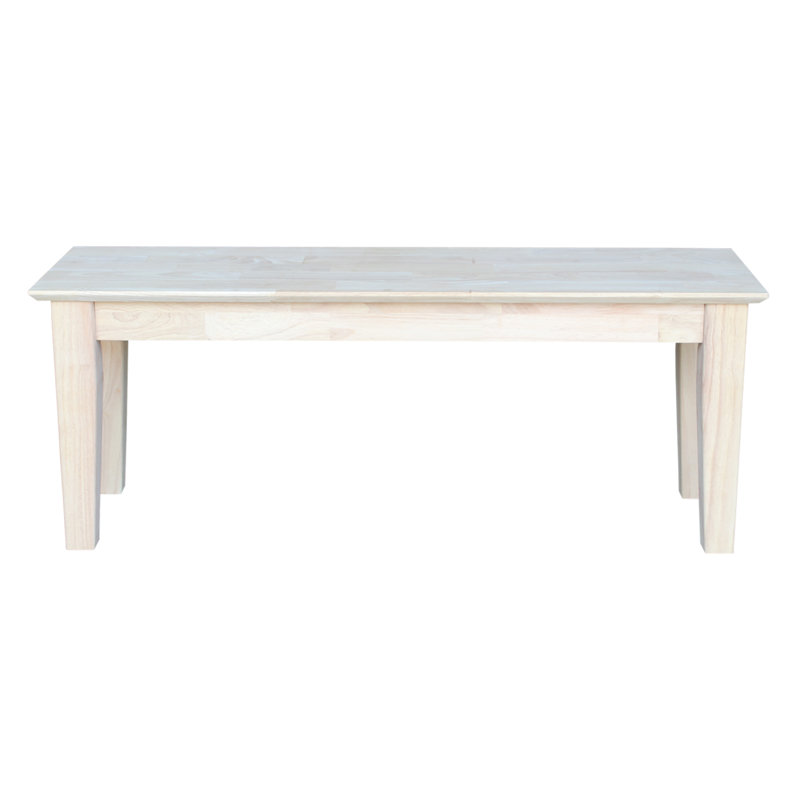 Banc en bois Manatuto, H 18 po x l 47,5 po x P 14,25 po