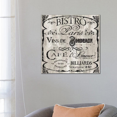 Paris Bistro III by Color Bakery - Wrapped Canvas Print