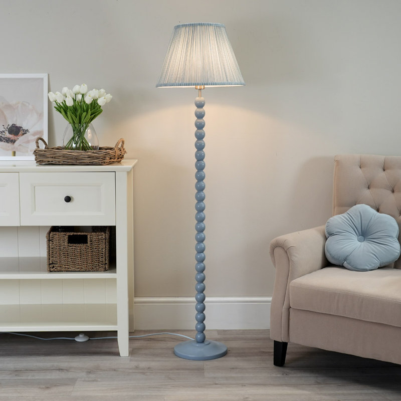 Bobbles 149cm Rose Pink Traditional Floor Lamp, Yes, Powder Blue