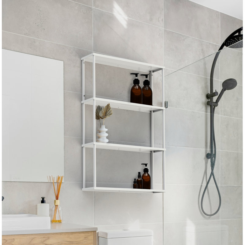 Étagère en acier Trotwood, H 36 po x l 24 po x P 6 po, Blanc