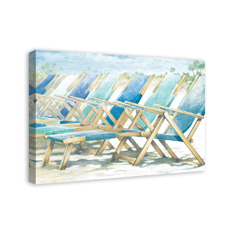 Beach Lounge Chairs - Reproduction d'art sur toile tendue