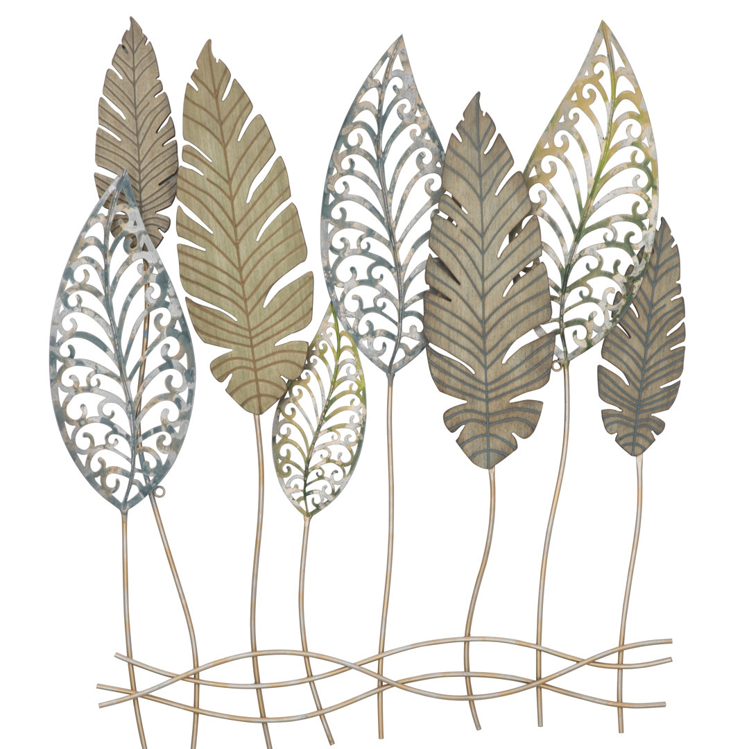Panel with Leaves Wall Décor