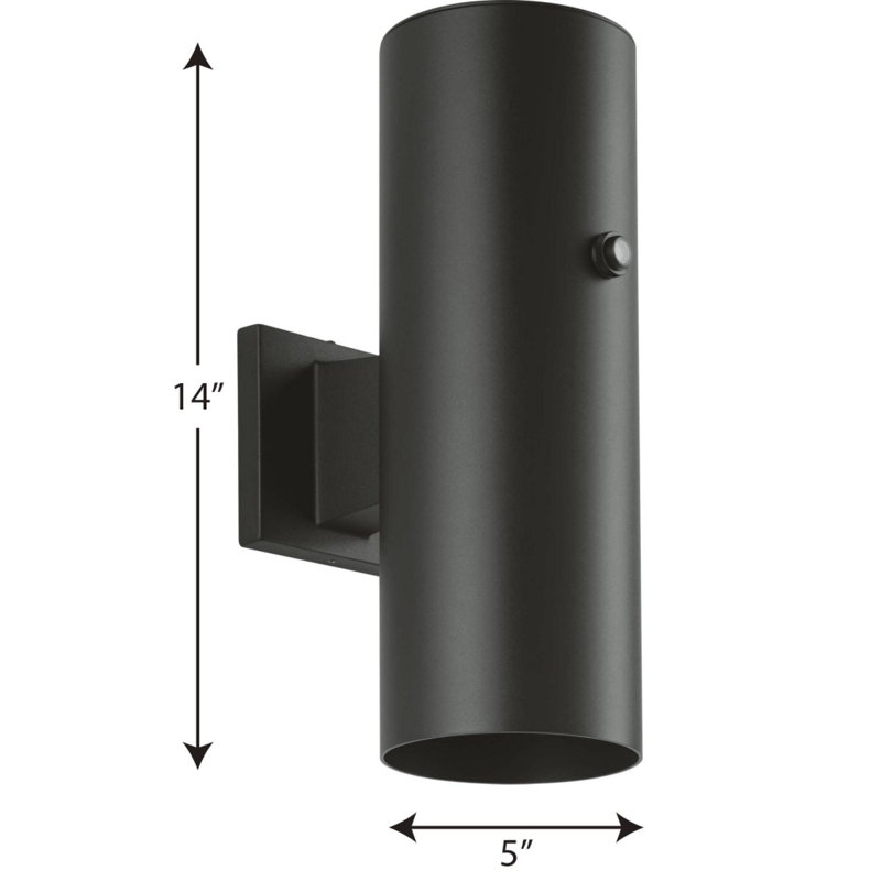 Farinas LED Wall Light, 14" H x 7.94" W x 7.94" D, 37.2, Black