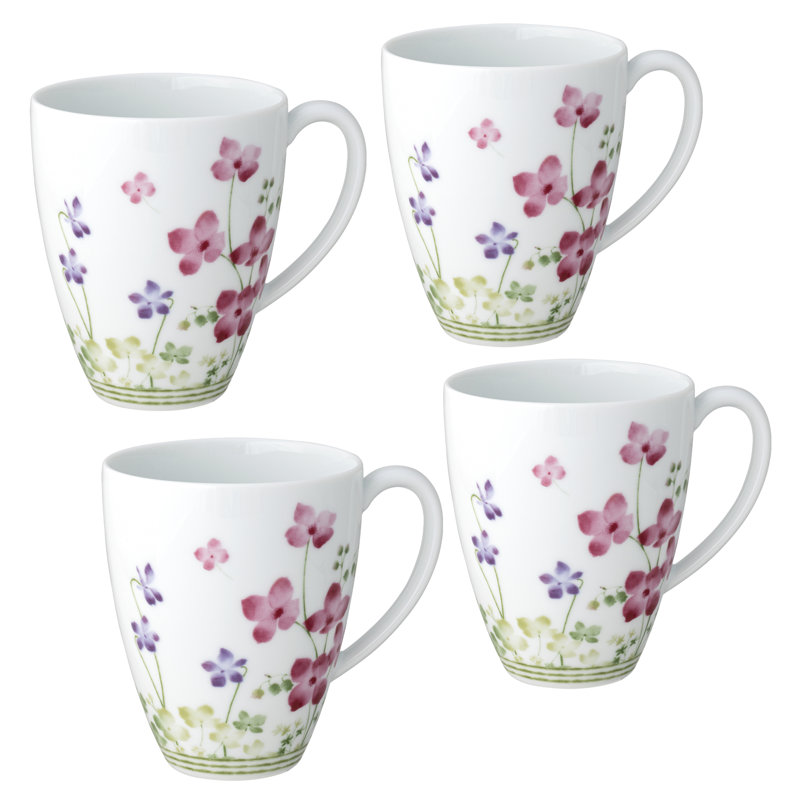 Mugs Noritake Bloomington Road, 16 oz, 4, Bleu / vert / rose / mauve