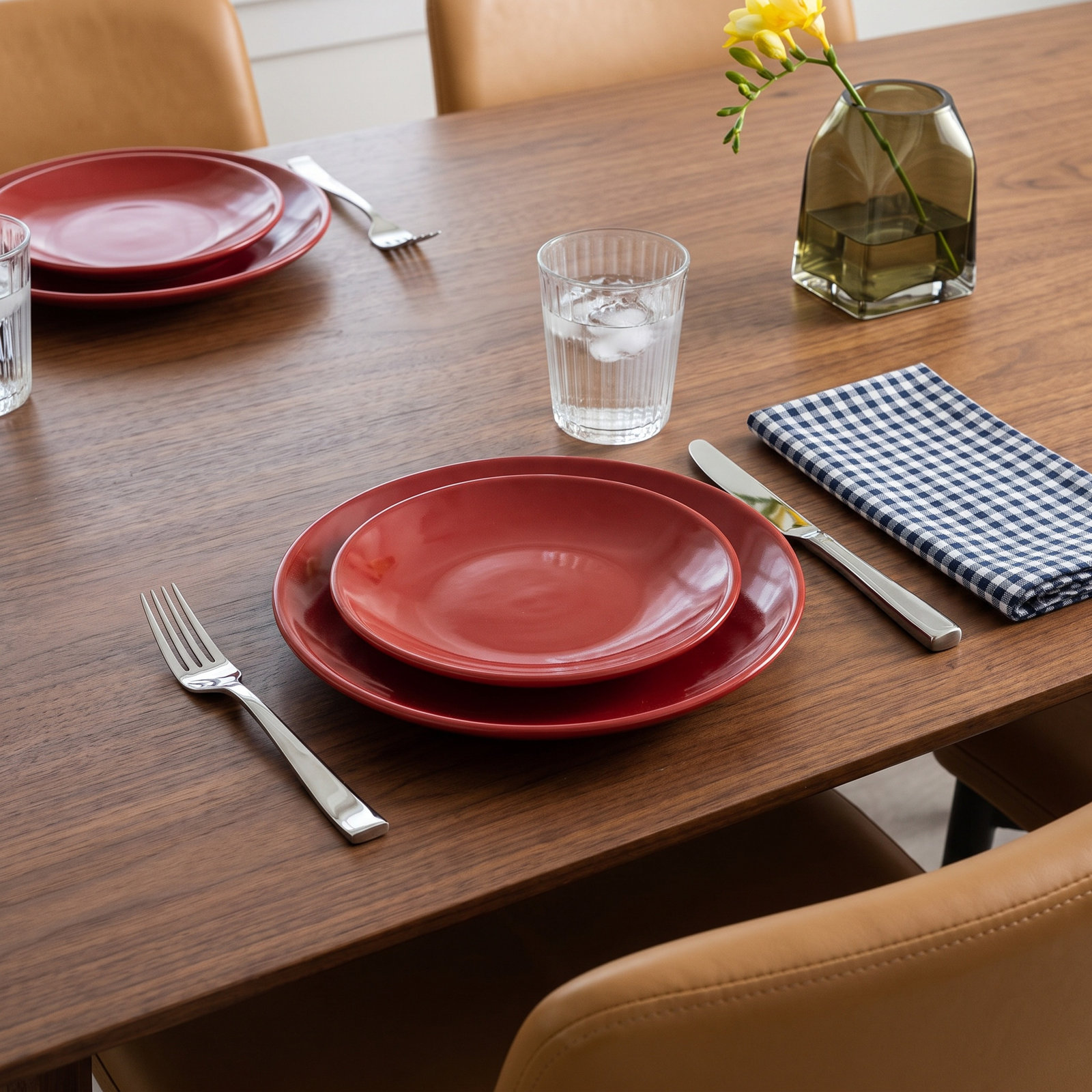 Bex 11" Ceramic Dinner Plate, Amber