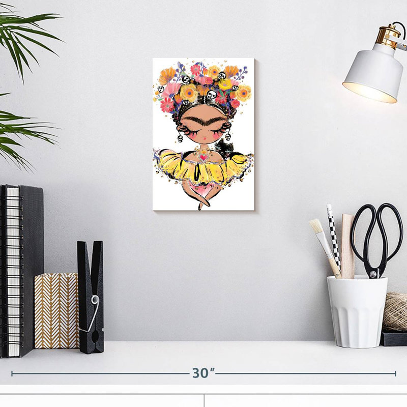 Caricature de Keiraleigh, Frida Kahlo, H 12 po x l 8 po