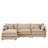  3-Seater Modular L-Shaped Chenille Sectional Sofa with Removable Ottoman - Coffee-1203852881