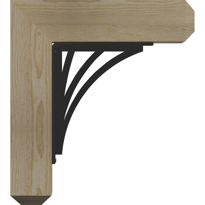 Support de fixation simple 4 po Nevio, H 18 po x P 15 1/2 po, 4"W x 4"T Douglas Fir (Rough Sawn)