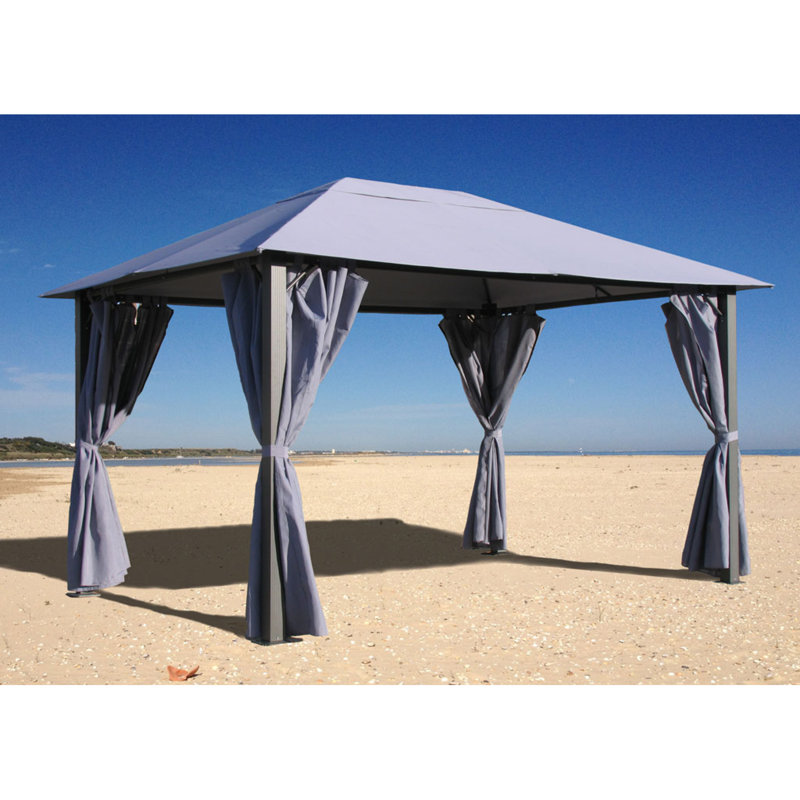 Commodore Dakota Fields Plastic Replacement Canopy for Gazebo, Platinum grey