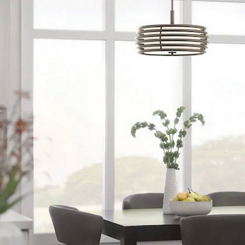 Luminaire suspendu tambour simple à 3 lumières Terrytown