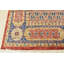 Tapis orange / beige / bleu en laine noué à la main de conception unique 10 pi 2 po x 14 pi 1 po New Age