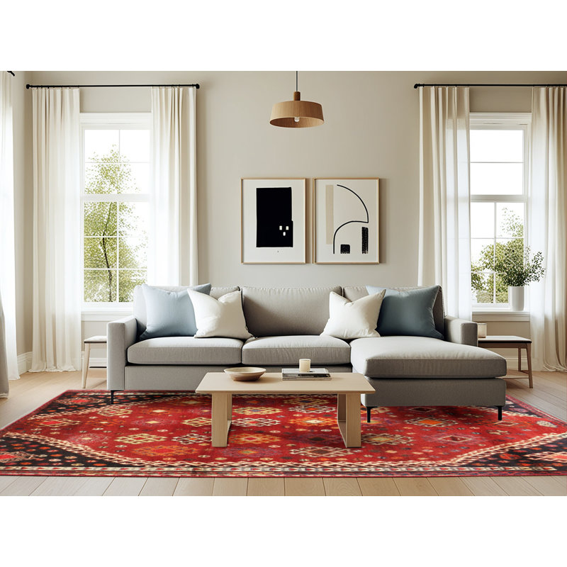 Southwestern Indoor Rug, Rectangle 6' x 9'