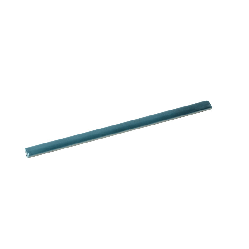 Silken 7.9'' L x 0.5'' W Ceramic Round Tile Trim, Teal Green