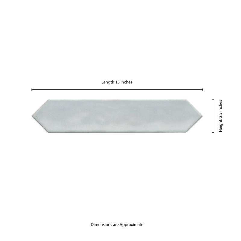 MSI Renzo Glossy Ceramic Picket Wall Tile, Sky