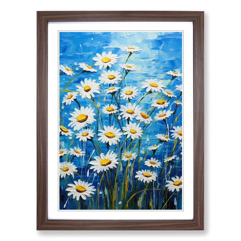 Single Picture Frame Print on Wood, Walnut Framed, 64cm H x 46cm W