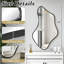 Miroir mural de luxe noir asymétrique de luxe, miroir de meuble-lavabo irrégulier avec cadre élégant en aluminium pour intérieurs modernes-1284506068-1284506069