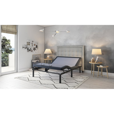 Lit simple Os3: 3 massages intensifs, base de lit réglable pour la tête et les pieds avec une position de télévision, capacité de 850 lb