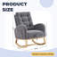 Chaise berçante Comfort - repose-pieds réglable et rangement dissimulé - coussin en mousse de 4 po pour une détente toute la journée-446663884