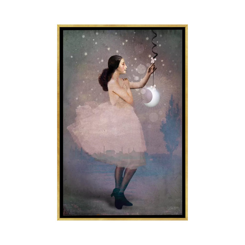 «Magic Ribbon» par Catrin Welz-Stein - impression d'art graphique, Toile encadrée d'or, Pas de tapis