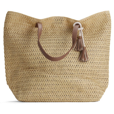 Sac fourre-tout pique-nique en paille - simple