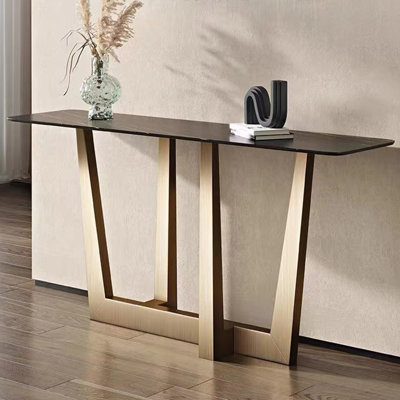 Italian style light luxury rock board porch table