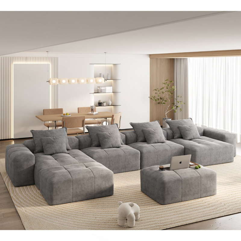 Canapé modulaire surdimensionné Modern, Gris, 3