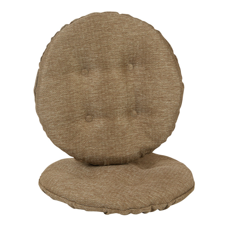 Non-Slip Solid Barstool Seat Cushion, 14-Inches Round, Gold