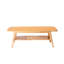 Table basse et 2 chaises en lin gris, dossier en bois