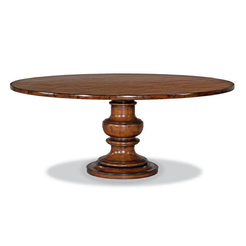 Tuscan Round Solid Wood Dining Table, 30.5"H x 72"L x 72"W