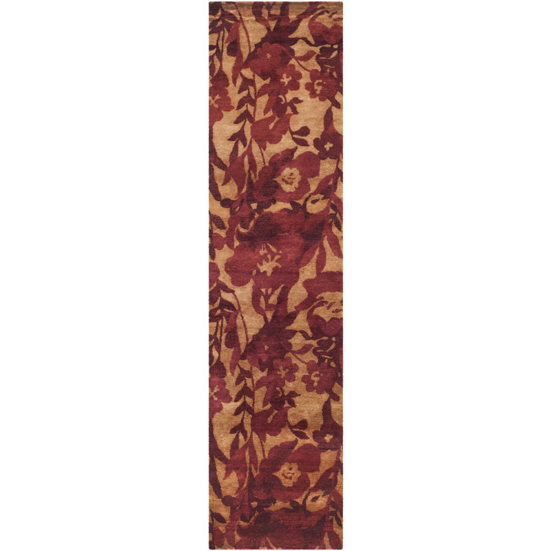 Tibetan Hand Knotted Wool Pile Handspun Rug, Runner 2'6" x 10'