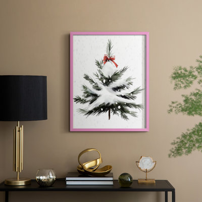 «Christmas Holiday Art» CECXLIX, reproduction d'art encadrée - bois massif