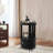 Led Smart Round Nightstand With Wireless Charging Station 13.78*25.59 In((D*H)-1868636185