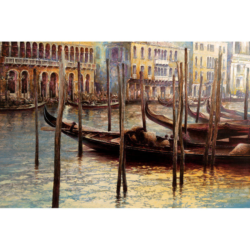 Venice Canals - Wrapped Canvas Painting, 30cm H x 46cm W x 3.8cm D