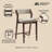 Patricia Modern Velvet Upholstered Counter Stool with Beech Wood Frame in Linen-111807615-111807629