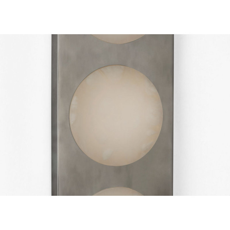Dichotomy Sconce with Alabaster, 18" H x 4.5" W x 0.75" D, Pewter, 4 Lights